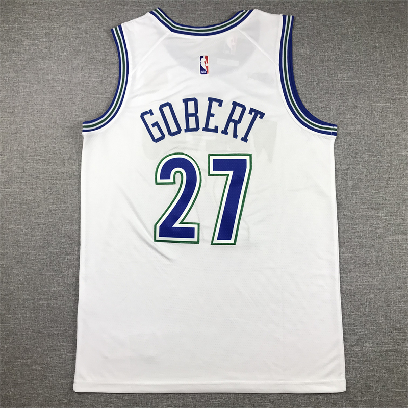 Men Minnesota Timberwolves 27 Gobert White 2024 Nike NBA Jersey